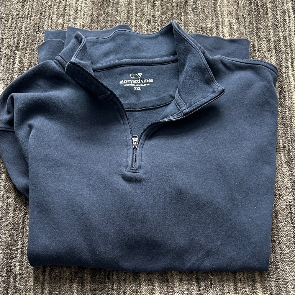 Vineyard Vines Deep Blue Half-Zip Sweater
